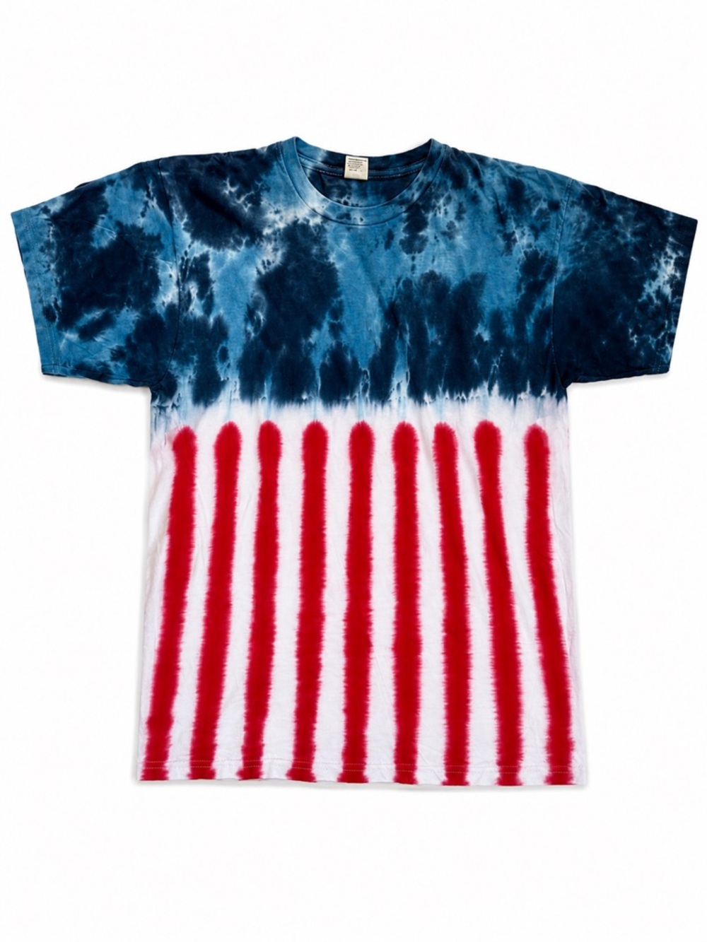Vintage Sundog USA American Flag Tie Dye T-Shirt XXL Made in USA Single Stitch